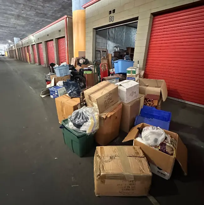 Junk removal service in action